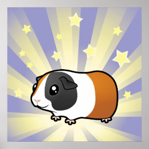 Little Star Guinea Pig (smooth hair) Poster