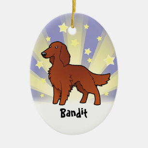 Little Star Irish / English / Gordon / R&W Setter Ceramic Tree Decoration