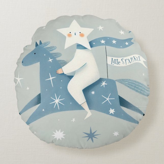 Little Star Nursery Baby  Round Cushion (Front)
