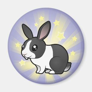 Little Star Rabbit (uppy ear smooth hair) Magnet