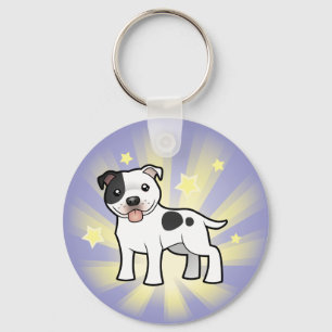 Little Star Staffordshire Bull Terrier Key Ring