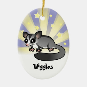 Little Star Sugar Glider (add your pets name) Ceramic Tree Decoration