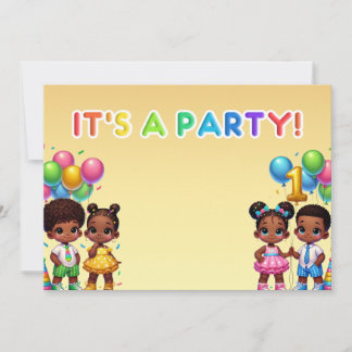 Little Stars First Birthday Bash Invitation