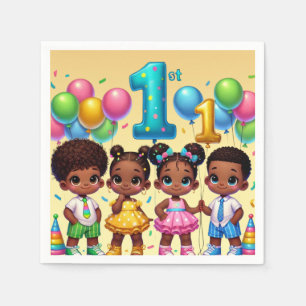 Little Stars First Birthday Bash Napkin