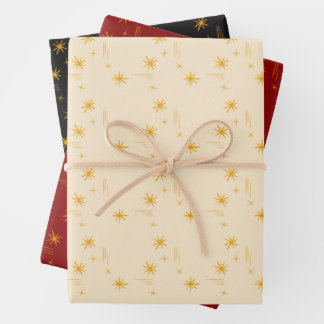 Little stars wrapping paper set of 3