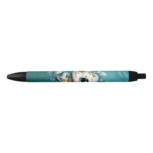 Little Steam Dragon – Professional Chaos Engineer. Black Ink Pen (Front)