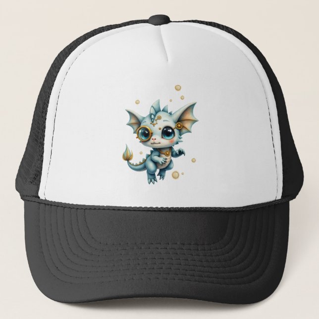 Little Steam Dragon – Professional Chaos Engineer. Trucker Hat (Front)