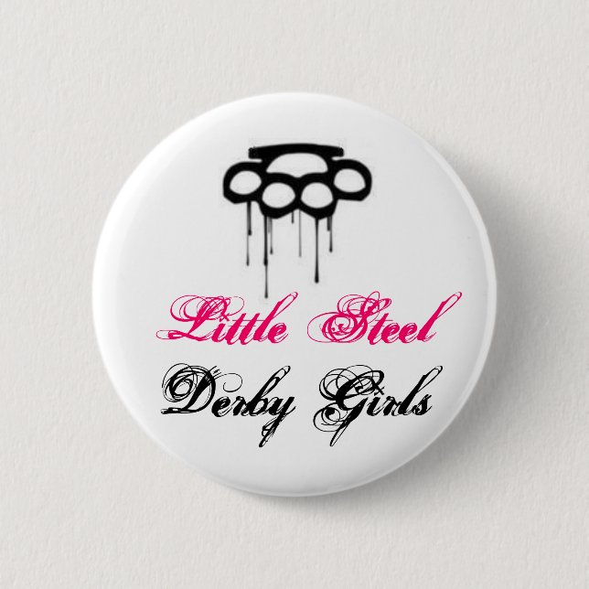 Little Steel Derby Girls - Brass Knucks 6 Cm Round Badge (Front)