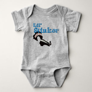 Little Stinker, Grey Baby Bodysuit
