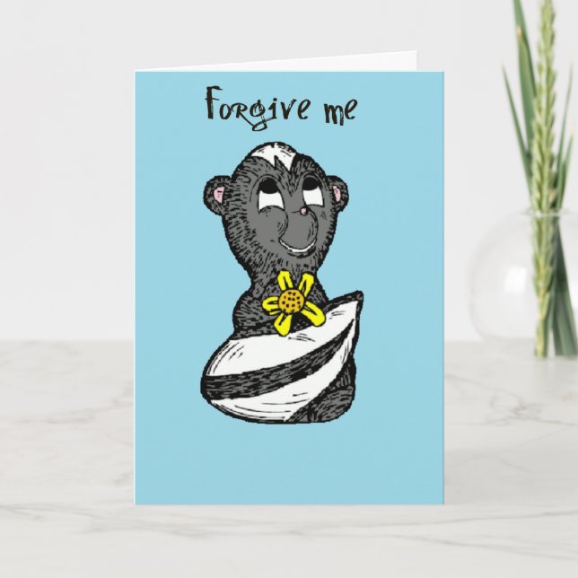 Little Stinker Skunk I'm Sorry Greeting Card (Front)