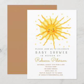 Little Sun Baby Shower Invitation
