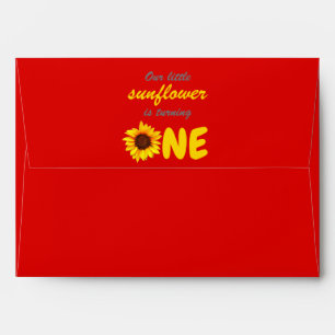 Little Sunflower 1st Birthday Envelope