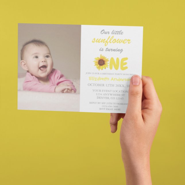 Little Sunflower 1st Birthday Invitation (Creator Uploaded)