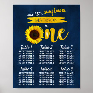 Little Sunflower 1st Birthday Seating Chart