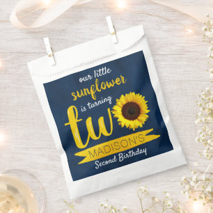 Little Sunflower 2nd Birthday Party Favour Bag
