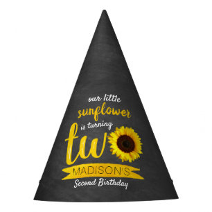 Little Sunflower 2nd Birthday Party Hat