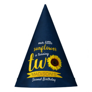 Little Sunflower 2nd Birthday Party Hat