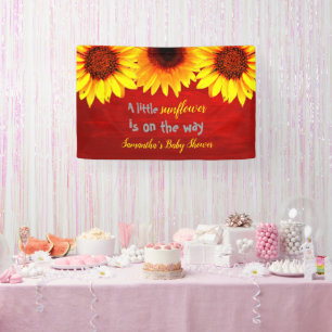 Little Sunflower Baby Shower Banner
