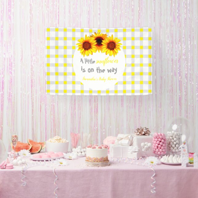 Little Sunflower Baby Shower Banner (Party)