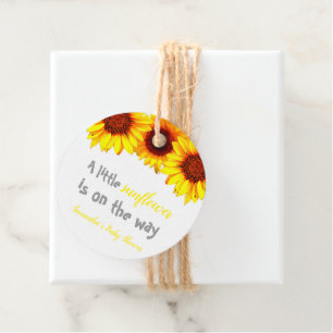 Little Sunflower Baby Shower Favour Tags