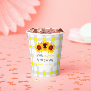 Little Sunflower Baby Shower Paper Cups