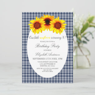 Little Sunflower Birthday Invitation