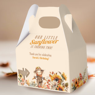 Little Sunflower Fall Birthday Favour Box