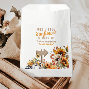 Little Sunflower Farm Fall Birthday Favour Bag