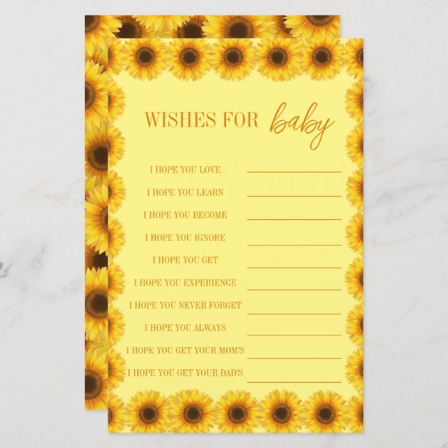 Little Sunflower Floral Girl First Birthday (Front/Back)