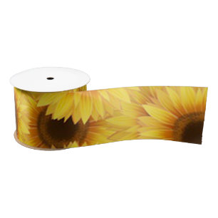 Little Sunflower Floral  Satin Ribbon
