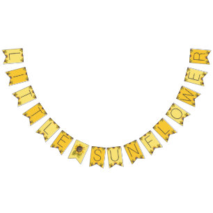 Little Sunflower Party Bunting Banner