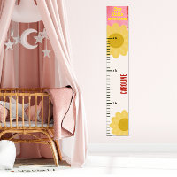 Little Sunflower Pink Girls Growth Chart
