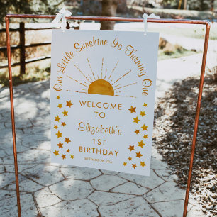 Little Sunshine 1st Birthday Welcome Sign