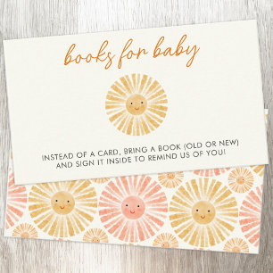 Little Sunshine Baby Shower Book Request Enclosure Card