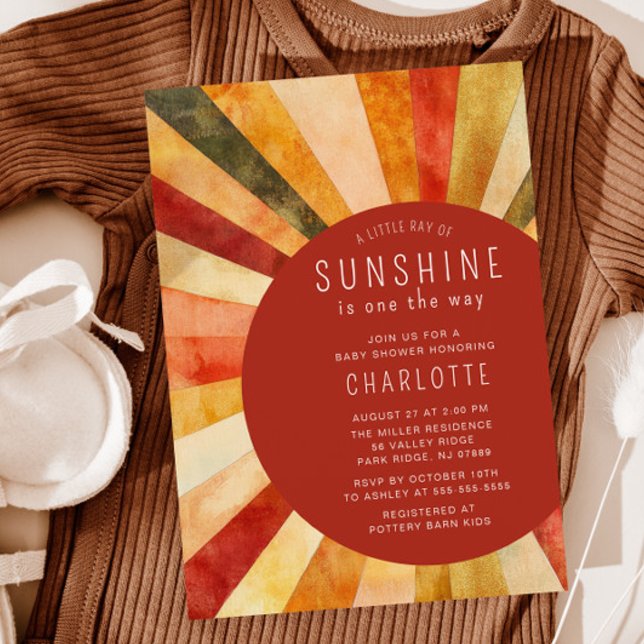  Little Sunshine Baby Shower Invitation (Creator Uploaded)