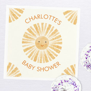 Little Sunshine Baby Shower Personalised Napkin