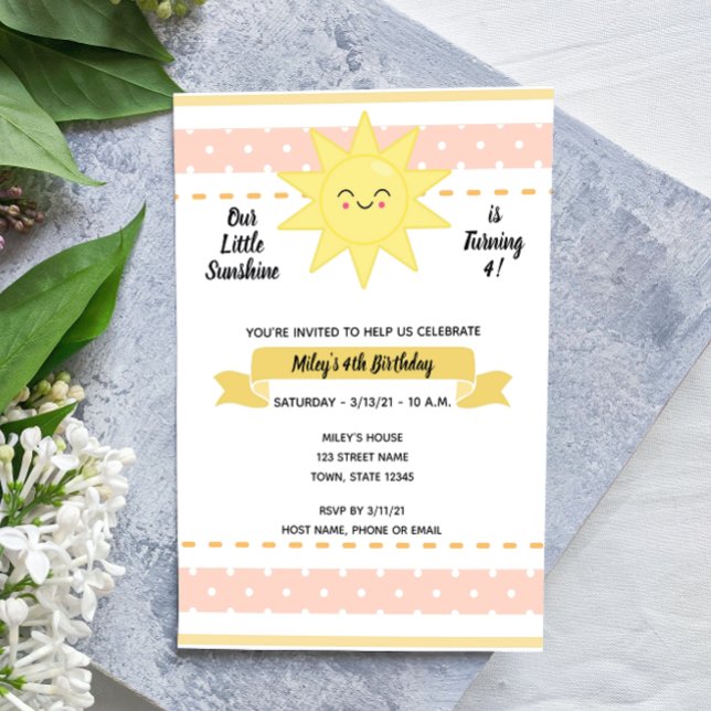 Little Sunshine Birthday Invitation (Creator Uploaded)