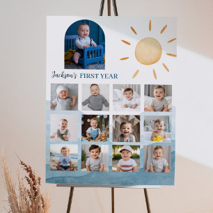 Little Sunshine Birthday Photo Milestone Poster