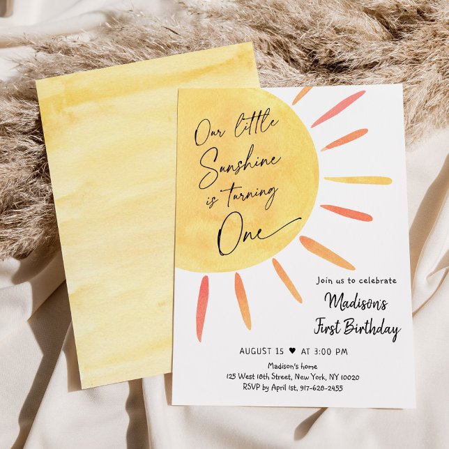 Little Sunshine Boho Birthday Invitation (Creator Uploaded)
