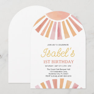 Little Sunshine First birthday,Sunshine 1st Birth Invitation