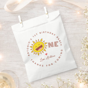 Little Sunshine First Birthday Thanks For Coming Favour Bag