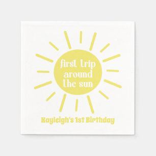 Little Sunshine First Trip Around The Sun Napkin