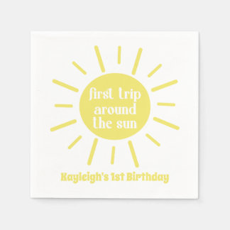 Little Sunshine First Trip Around The Sun Napkin