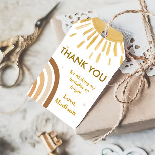 Little Sunshine Rainbow Birthday Gift Tag