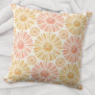 Little Sunshine Watercolor Pattern Cushion