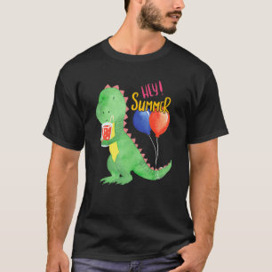 Little Sweet Dinosaur With Lemonade Refreshment Fo T-Shirt