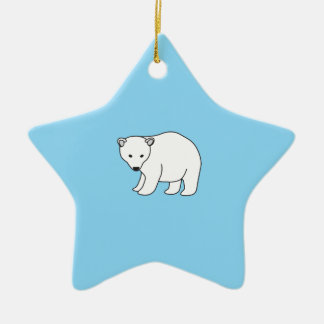 little sweet polar bear ceramic tree decoration