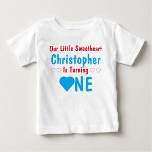 Little Sweetheart 1st Birthday Baby T-Shirt