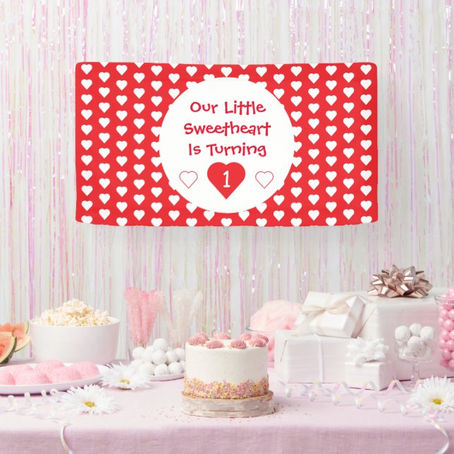 Little Sweetheart 1st Birthday Banner (Party)