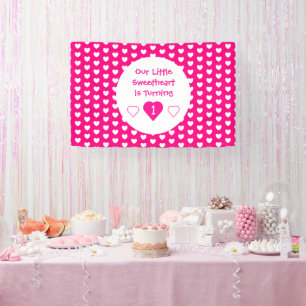 Little Sweetheart 1st Birthday Banner